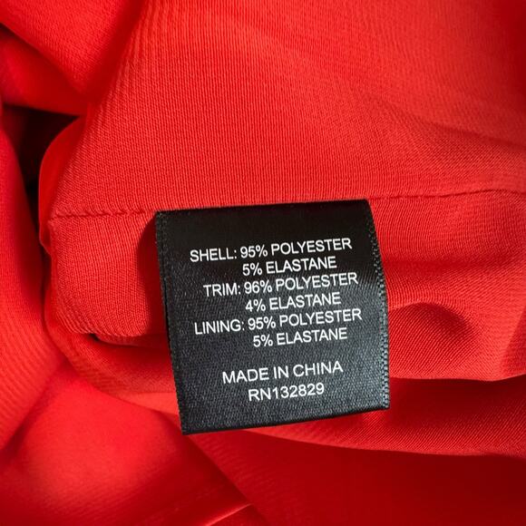 NBD Revolve Jasper Mini Dress Size SMALL One Shoulder Red Orange Sash Bow - Picture 9 of 12